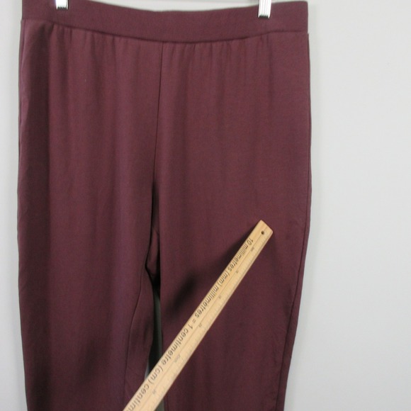 Barefoot Dreams Pull On Pants Women L Petite Brushed Luxe Red Fig Lounge 292 - Picture 9 of 16